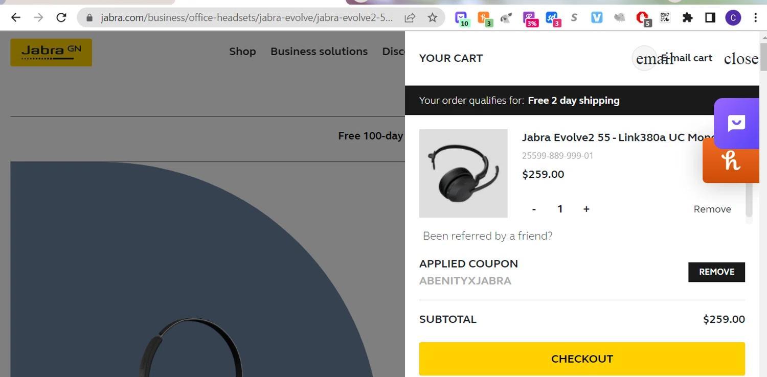 How to apply Jabra coupon code